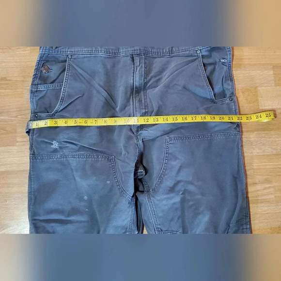 Carhartt RUGGED FLEX® RELAXED FIT‎ CANVAS BIB OVERALL 40x30 Gravel - Picture 6 of 13